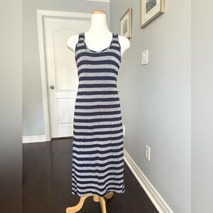 JACOB Striped Sleeveless Jersey Maxi Dress with Hi-Lo Hem - Sz M